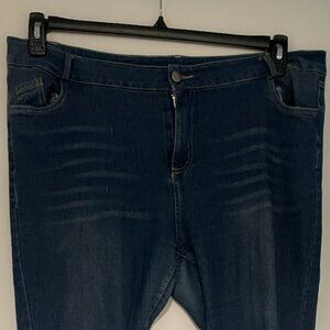 Size 18 High Waist Flare Blue Jeans